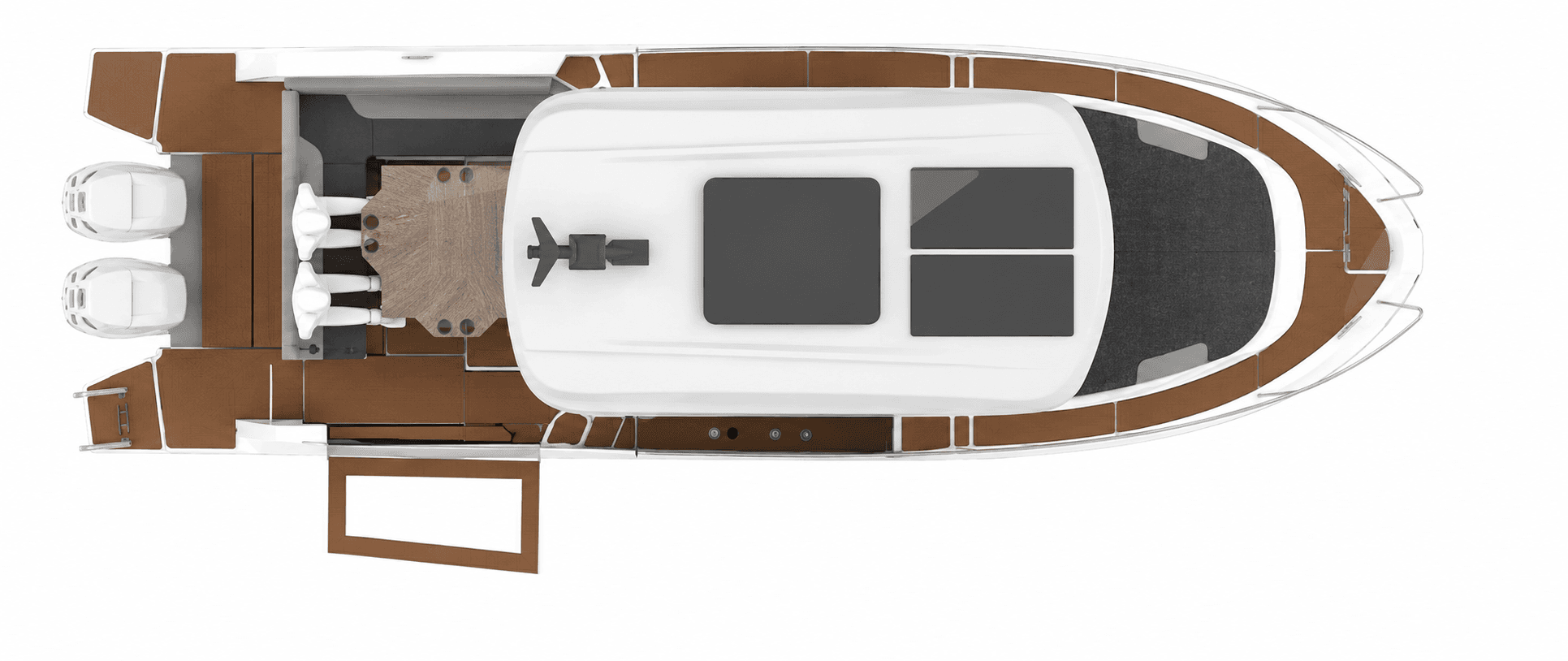 Kavi X deck and bow layout