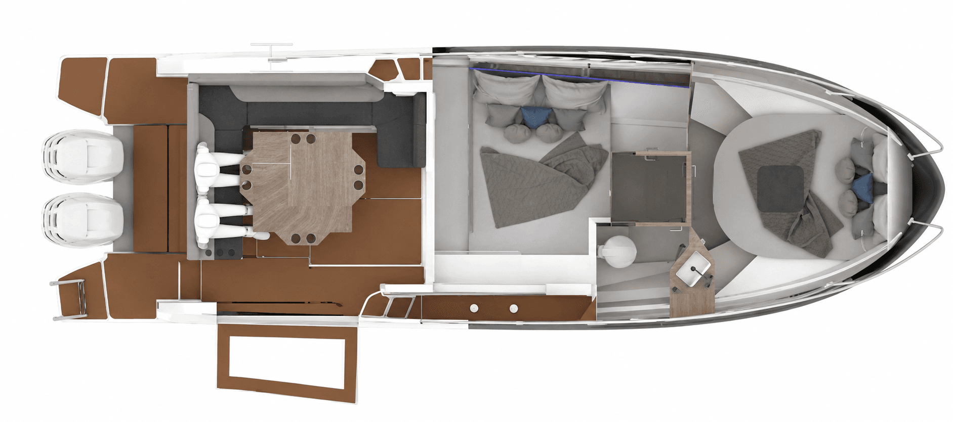 Kavi X cabins and head layout